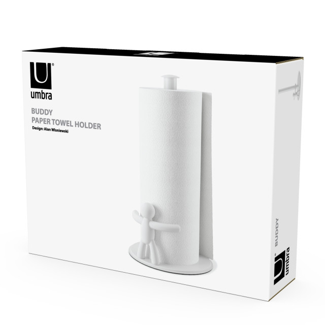 Umbra Buddy Paper Towel Holder - White packaging