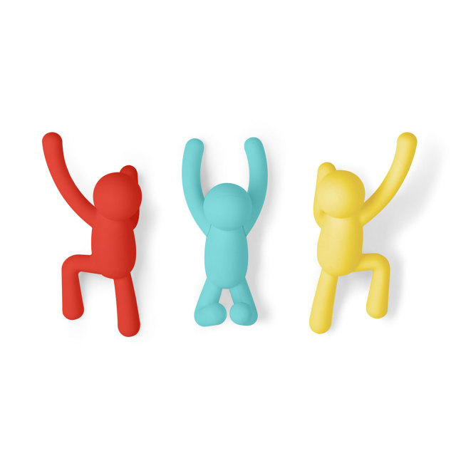 Umbra Buddy Moulded Wall Hooks, Set of 3