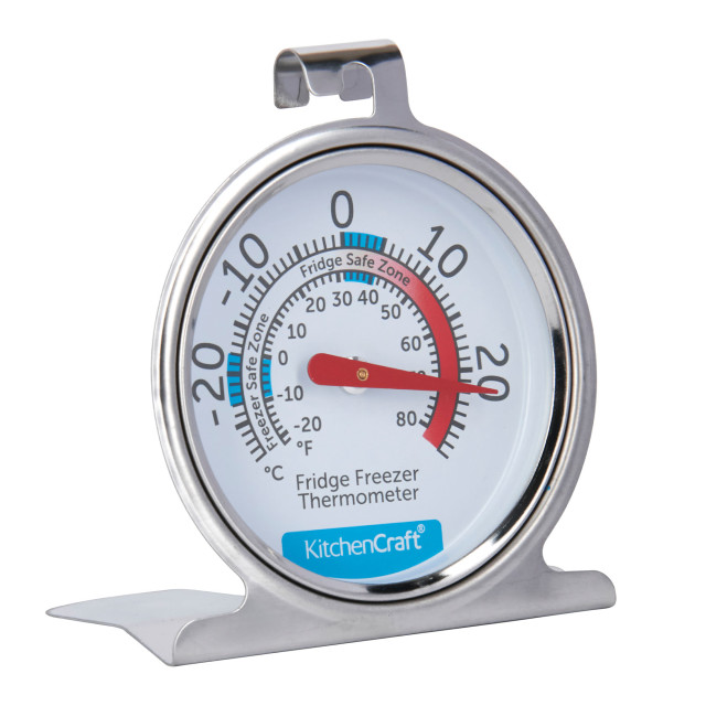 KitchenCraft Stainless Steel Fridge/Freezer Thermometer product shot