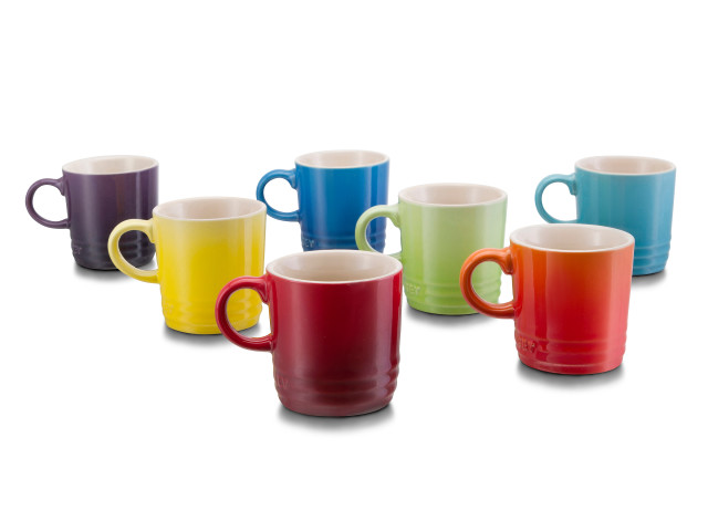Le Creuset Rainbow Collection Espresso Mugs, Set of 6