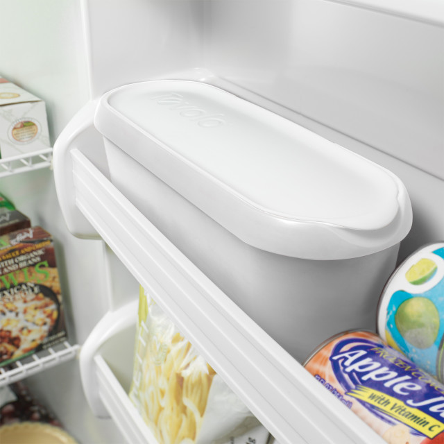 Tovolo Glide-A-Scoop Ice Cream Tub, 1.4L - White in use
