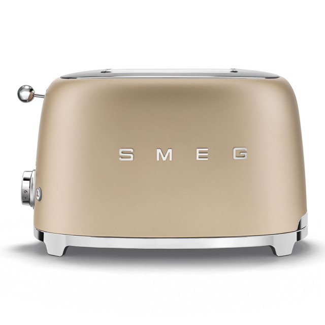 Smeg Retro 2 Slice Toaster - Matt Champagne product shot