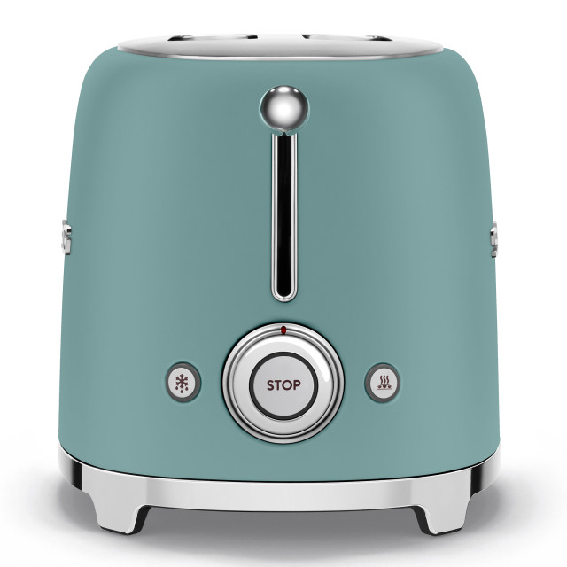 Smeg Retro 2-Slice Toaster, 950W - Matte Emerald Green angle