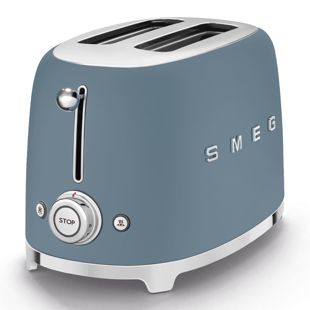 Smeg Retro 2-Slice Toaster, 950W - Storm Blue Matt