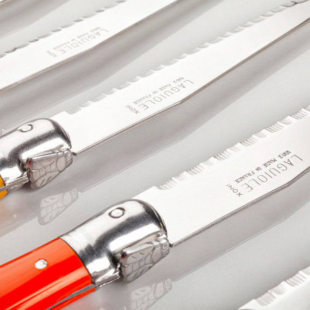 Laguiole by Andre Verdier Steak Knife & Fork Set, 12-Piece - Spring Mix