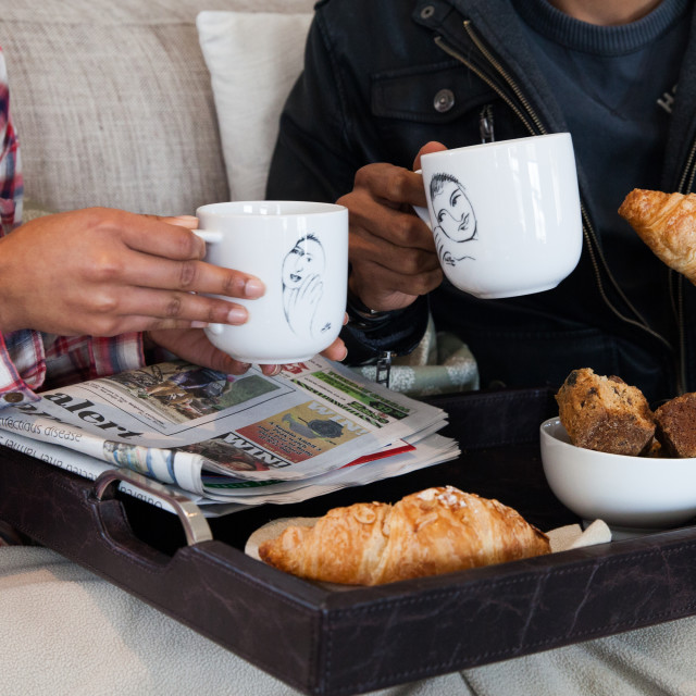 Carrol Boyes Sketchbook Mug with croissants