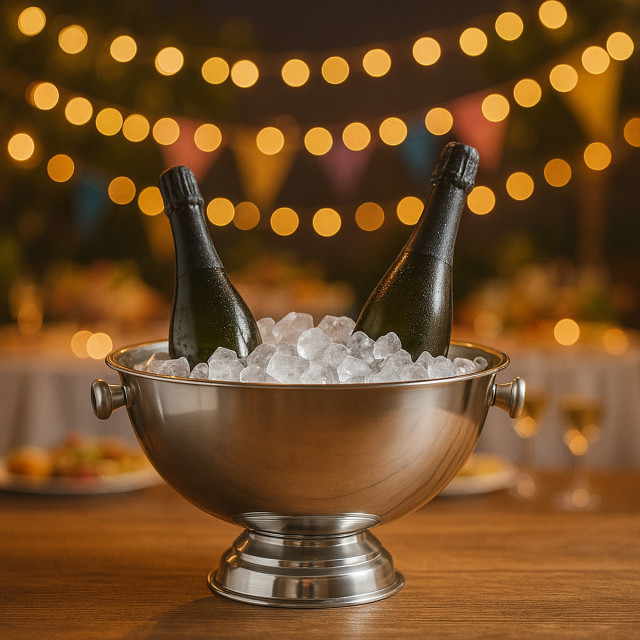 Bar Butler Footed Champagne Bucket with Handles, 14L