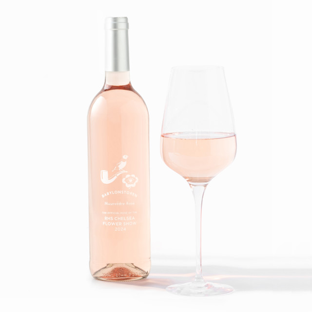 Babylonstoren Mourvedre RosÃ©, 750ml with a glass