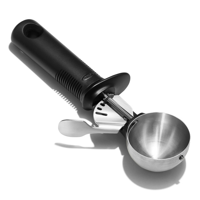 OXO Good Grips Trigger Ice Cream Scoop angle shot