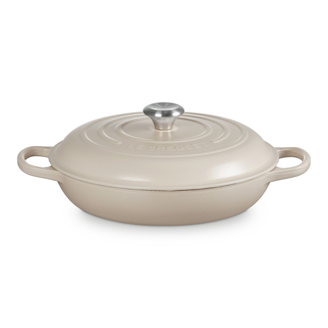 Le Creuset Brioche Signature 3.5 Litre Shallow Casserole, 30cm
