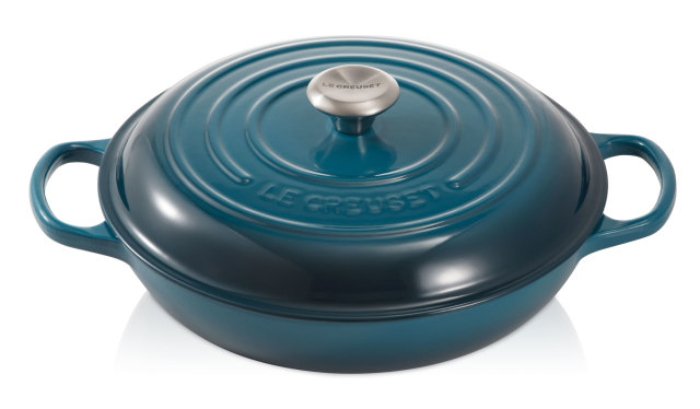 Le Creuset Signature 3.5 Litre Buffet Casserole, 30cm Deep Teal