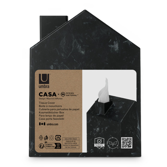 Umbra Casa Tissue Box - Ocean Black