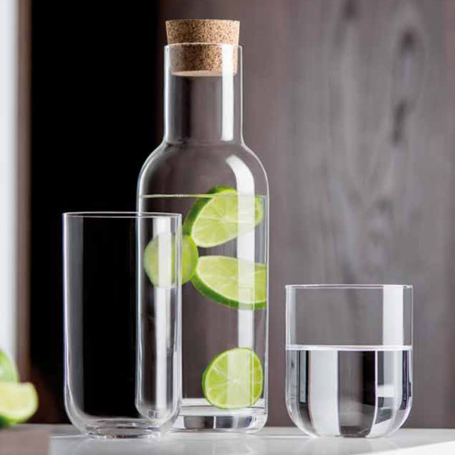Luigi Bormioli Sublime Carafe with Cork Stopper, 1L