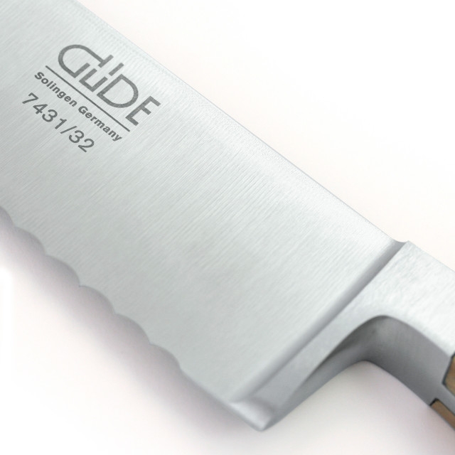 Gude Alpha Olive Santoku Knife, 18cm