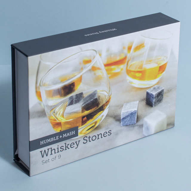 Humble & Mash Humble & Mash Whiskey & Drinks Stones, Set of 9 packaging