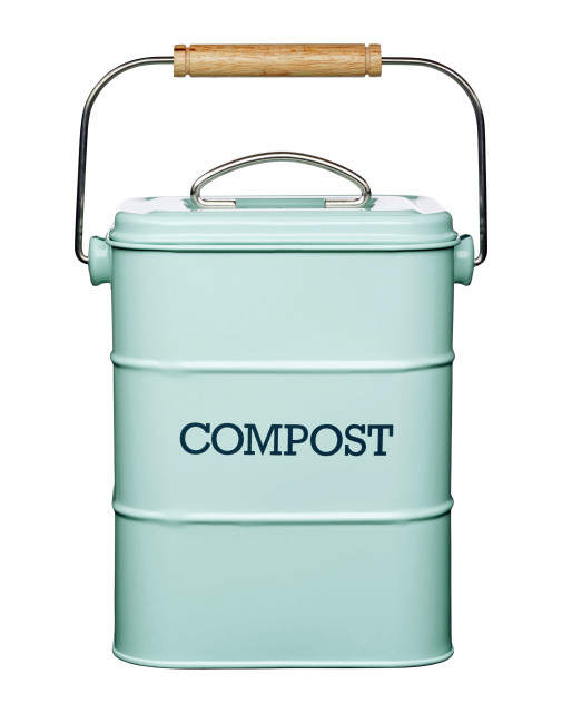 Pack Shot image of KitchenCraft Living Nostalgia Steel Compost Bin, 3L