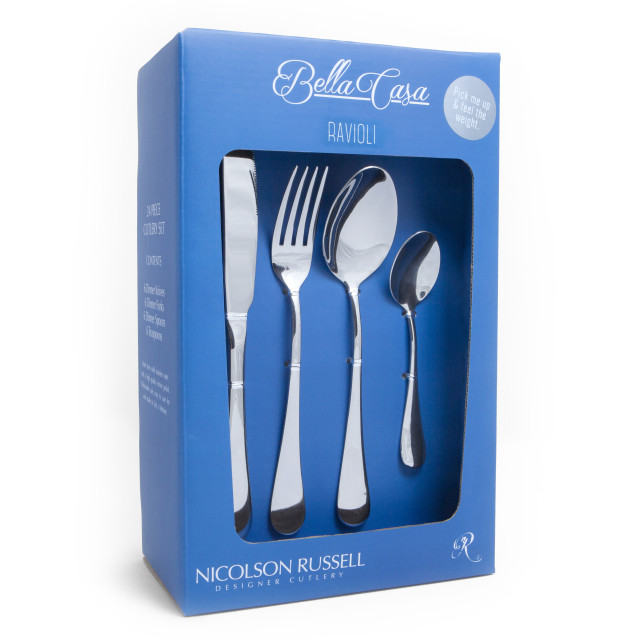 Nicolson Russell Bella Casa Ravioli Cutlery Set, 24-Piece