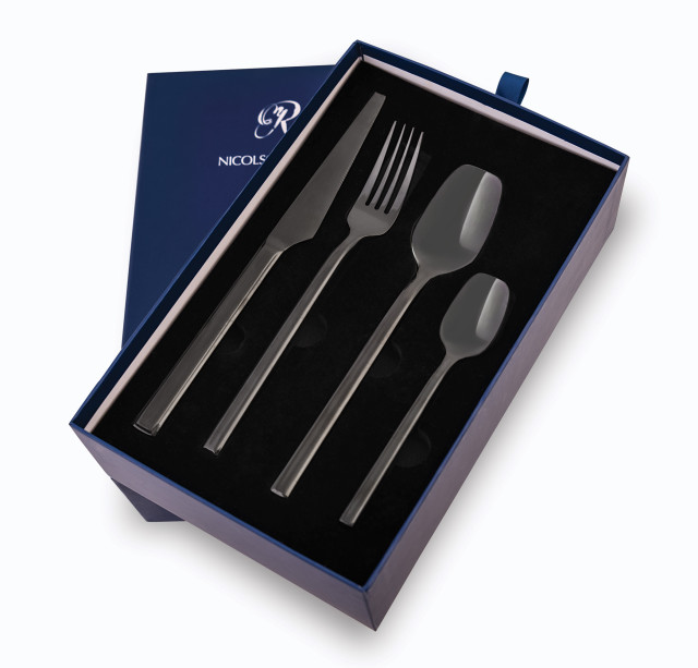 Nicolson Russell Private Collection Malta Titanium Black Cutlery Set
