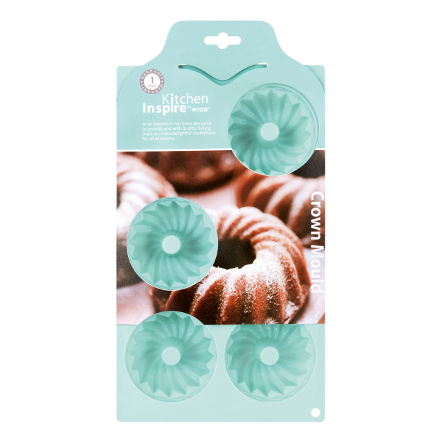 Packaging image of Kitchen Inspire Silicone Fluted Pan, 6-Cup