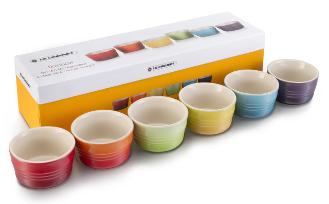 Le Creuset Rainbow Collection Mini Ramekins, Set of 6