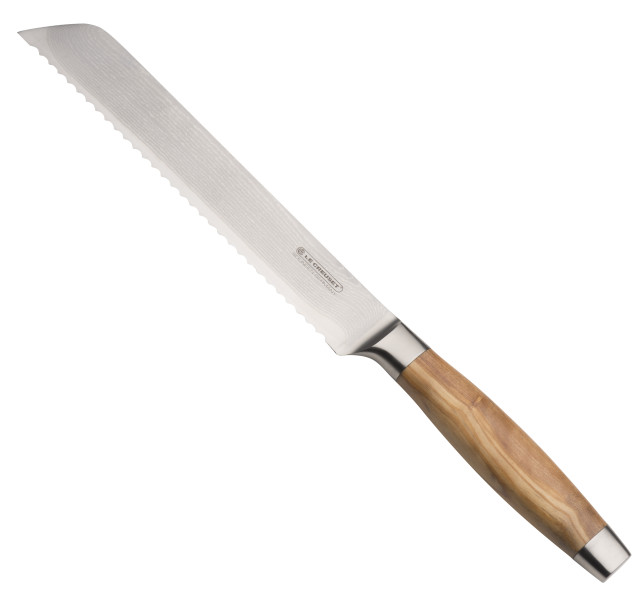 Le Creuset Olive Wood Handle Bread Knife, 20cm