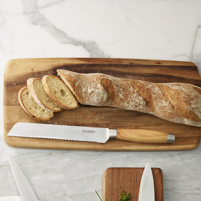 Le Creuset Olive Wood Handle Bread Knife, 20cm