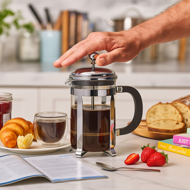 Regent Coffee Plunger with Chrome Frame