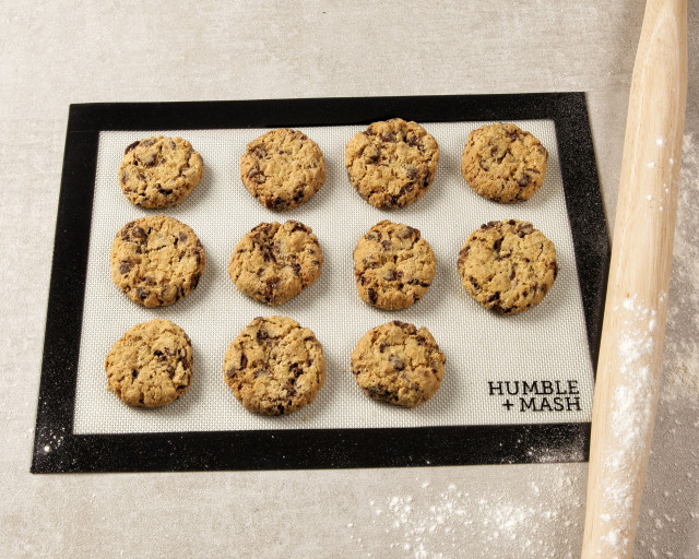 Lifestyle image of Humble & Mash Silicone Baking Mat, 40cm