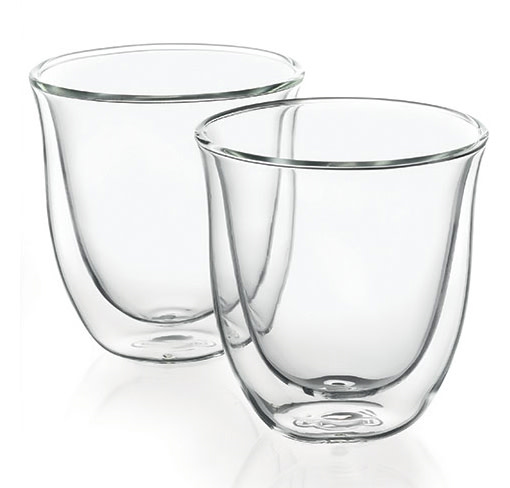 DeLonghi Double Walled Thermo Cappuccino Glasses, Set of 2