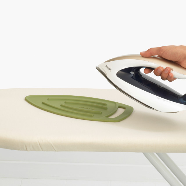 Brabantia Silicone Iron Pad - Calm Green in use