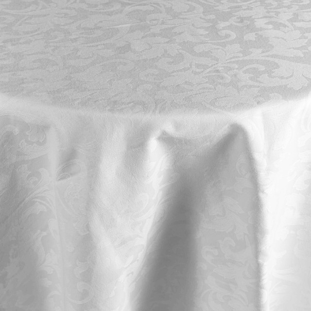 Detail image of DSA Paloma Jacquard Damask Round Tablecloth