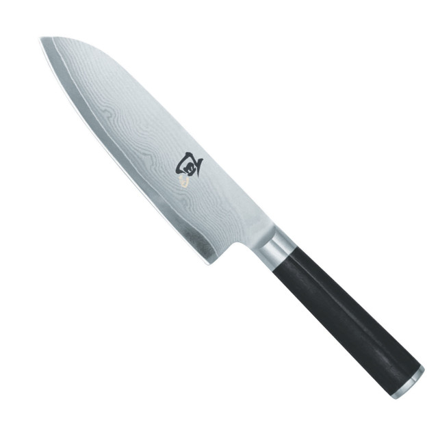 Shun Damascus Santoku Knife, 18cm