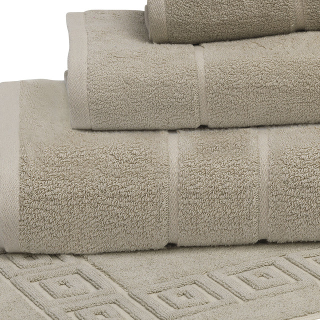 Terry Lustre 525gsm Bath Sheet - Brown Stone detail