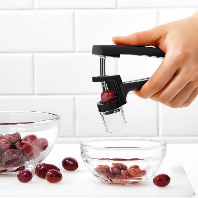 OXO Good Grips Cherry / Olive Pitter Product In Use 