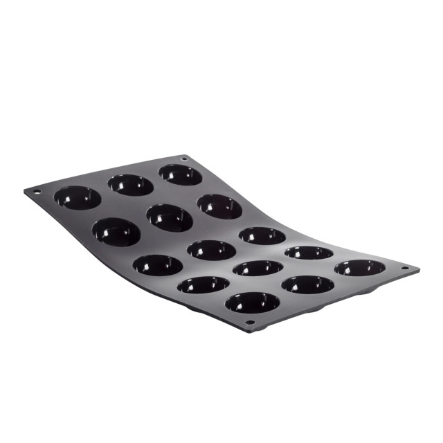 De Buyer  Moul'flex Hemispherical Demi-Spheres, 15 Cups