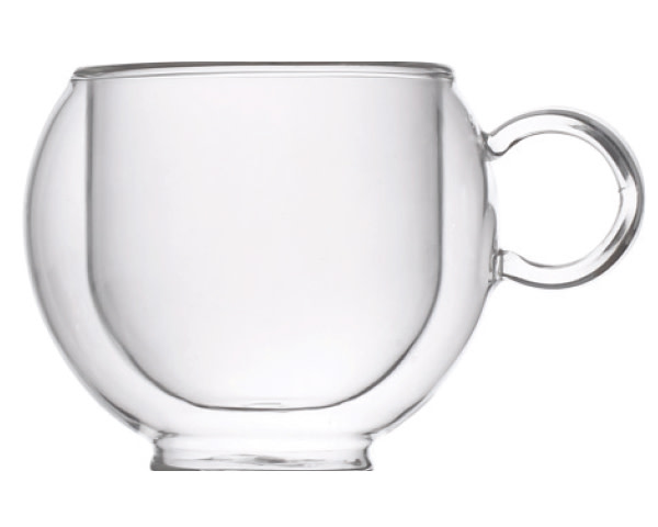 NOVA Fanel Double Walled Glass Cappuccino/Tea Cups, Set of 2
