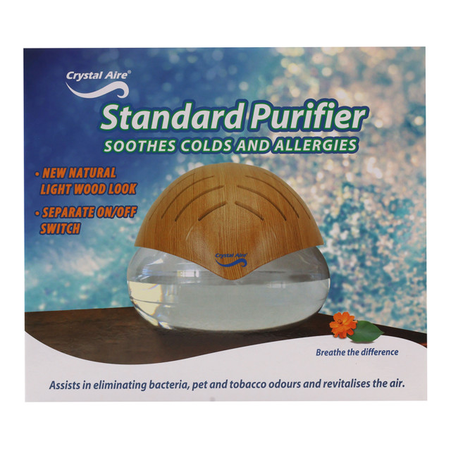 Crystal Aire Standard Air Purifier with Natural Lid packaging