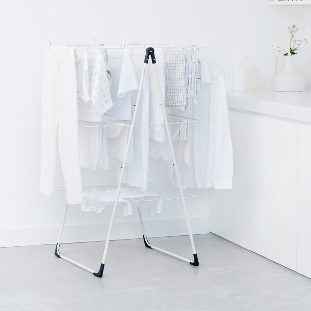 Brabantia Tower Drying Rack, 23m with clothes