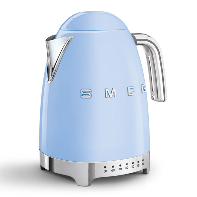 Smeg Retro Variable Temperature Cordless Kettle, 1.7L Pastel Blue