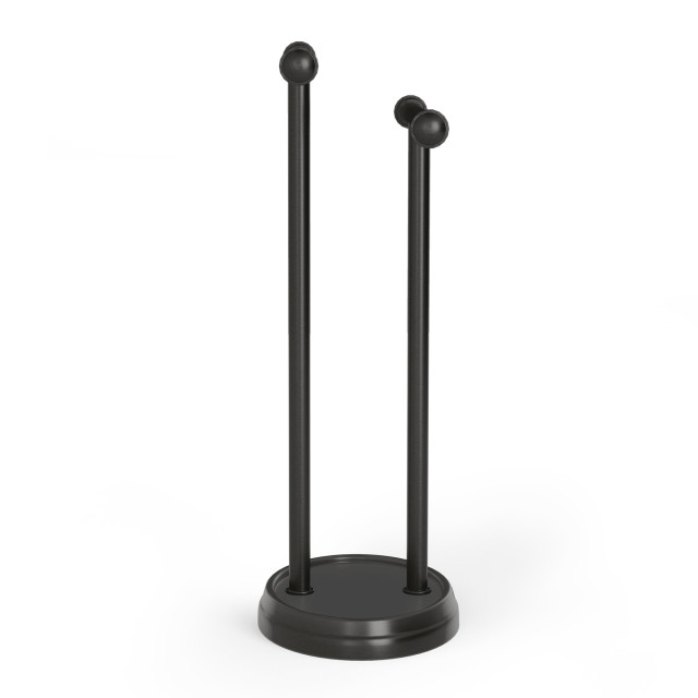 Umbra Palm Double Hand Towel Holder - Black Side View