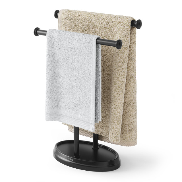 Umbra Palm Double Hand Towel Holder - Black Detail Image