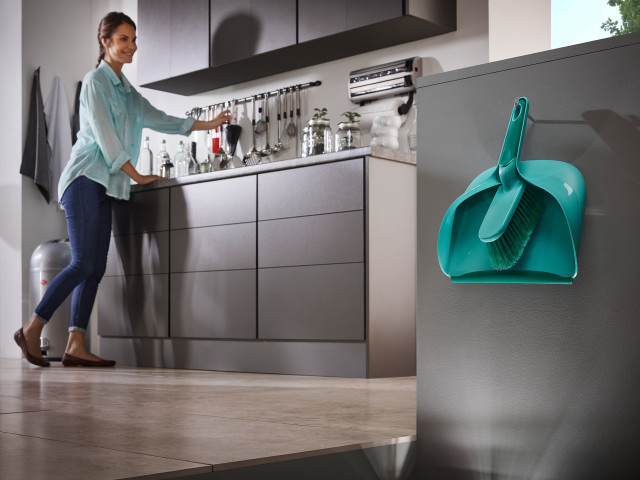 Lifestyle image of Leifheit Surface Cleaning Dust Pan Set