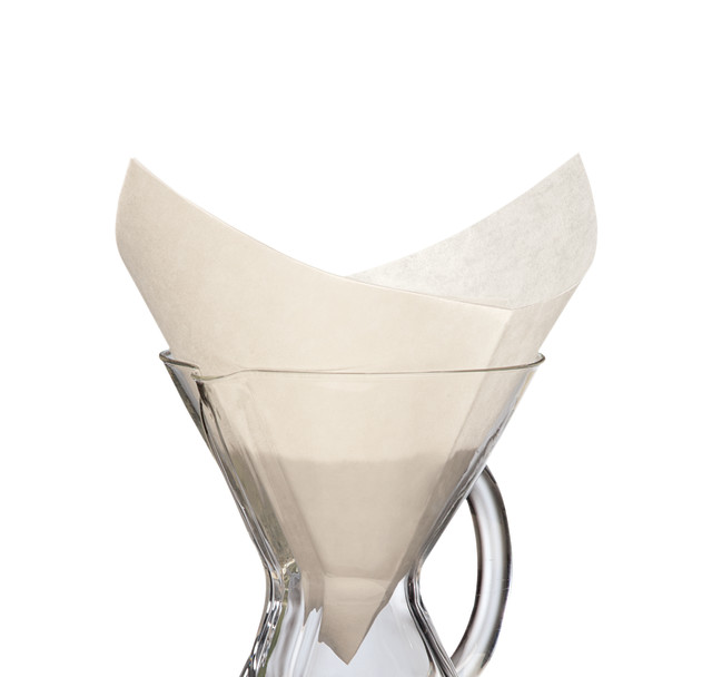 Chemex Pre-Folded Paper Filters for 6 & 8 Cup Coffee Makers, Pack of 100
