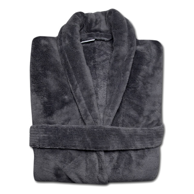 Pack Shot image of Club Classique Charcoal Unisex Fleece Bathrobe