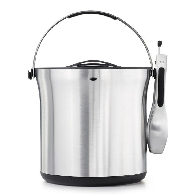 OXO Steel Double-Walled Ice Bucket & Tong Set