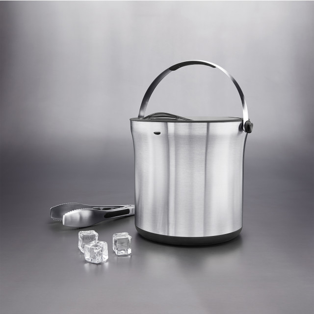 OXO Steel Double-Walled Ice Bucket & Tong Set