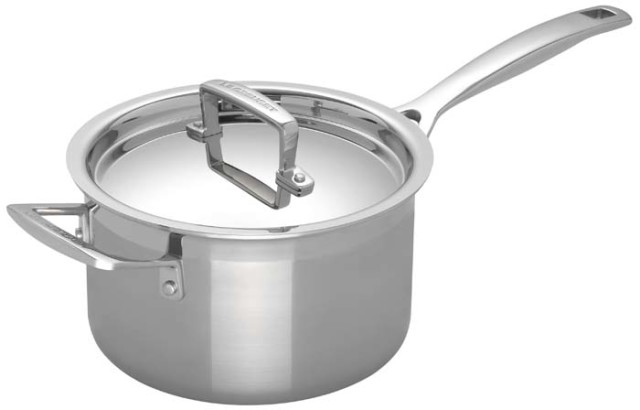 Le Creuset 3 Ply Stainless Steel Saucepan with Lid