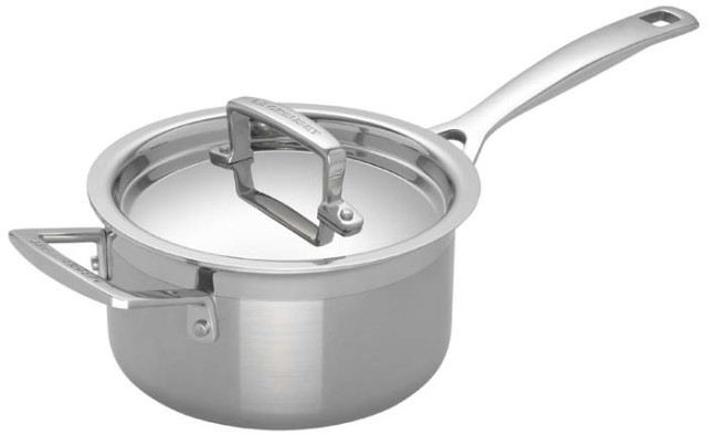 Le Creuset 3 Ply Stainless Steel Saucepan with Lid