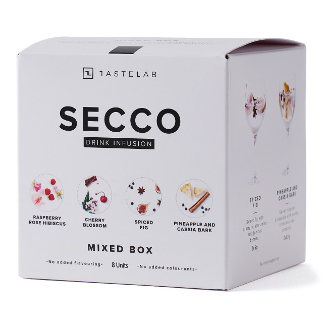 Secco Mixed Box Drink Infusion, Pack of 8 packaging