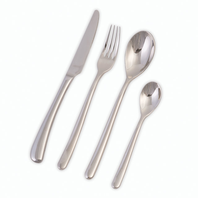 Pack Shot image of Nicolson Russell La Galleria Buddha Stainless Steel Cutlery Set, 24-Piece